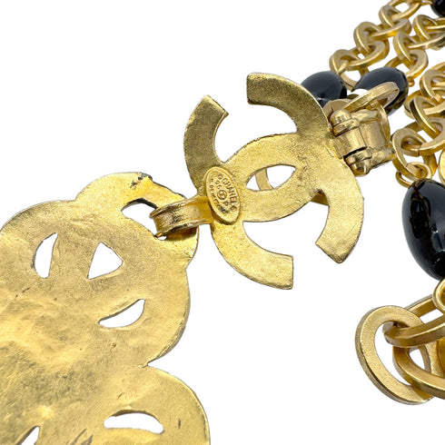 CHANEL VINTAGE NECKLACE GRIPOIX COCOMARK ACCESSORY 95P 90268856 - PURPOSE
