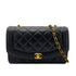 CHANEL VINTAGE DIANA MEDIUM CHAIN SHOULDER BAG BLACK LAMB SKIN 90268861 - PURPOSE