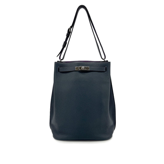 HERMES SO KELLY 26 BLEU OCEAN ULTRAVIOLET TOGO SHOULDER BAG □Q SHW 90268872