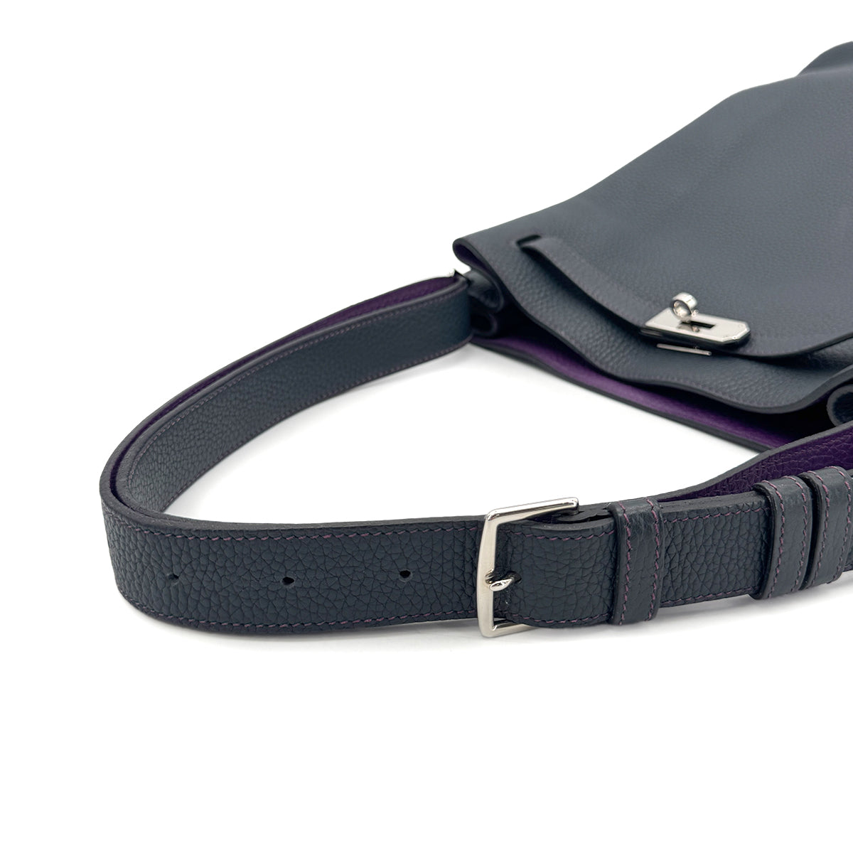 HERMES SO KELLY 26 BLEU OCEAN ULTRAVIOLET TOGO SHOULDER BAG □Q SHW 90268872