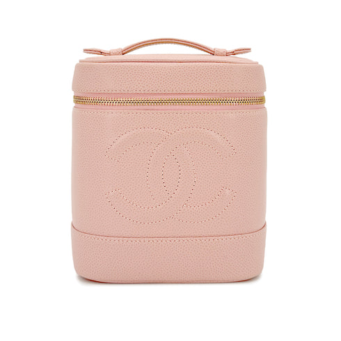CHANEL VINTAGE VANITY HAND BAG PINK CAVIAR SKIN 90268875