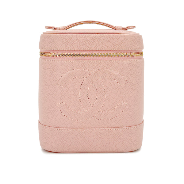 CHANEL VINTAGE VANITY HAND BAG PINK CAVIAR SKIN 90268875