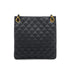 CHANEL VINTAGE MATELASSE CHAIN TOTE BAG BLACK SATIN LAMB SKIN 90268876 - PURPOSE