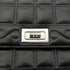 CHANEL VINTAGE 2.55 CHOCOLATE BAR CHAIN SHOULDER BAG BLACK LAMB SKIN 90268882 - PURPOSE