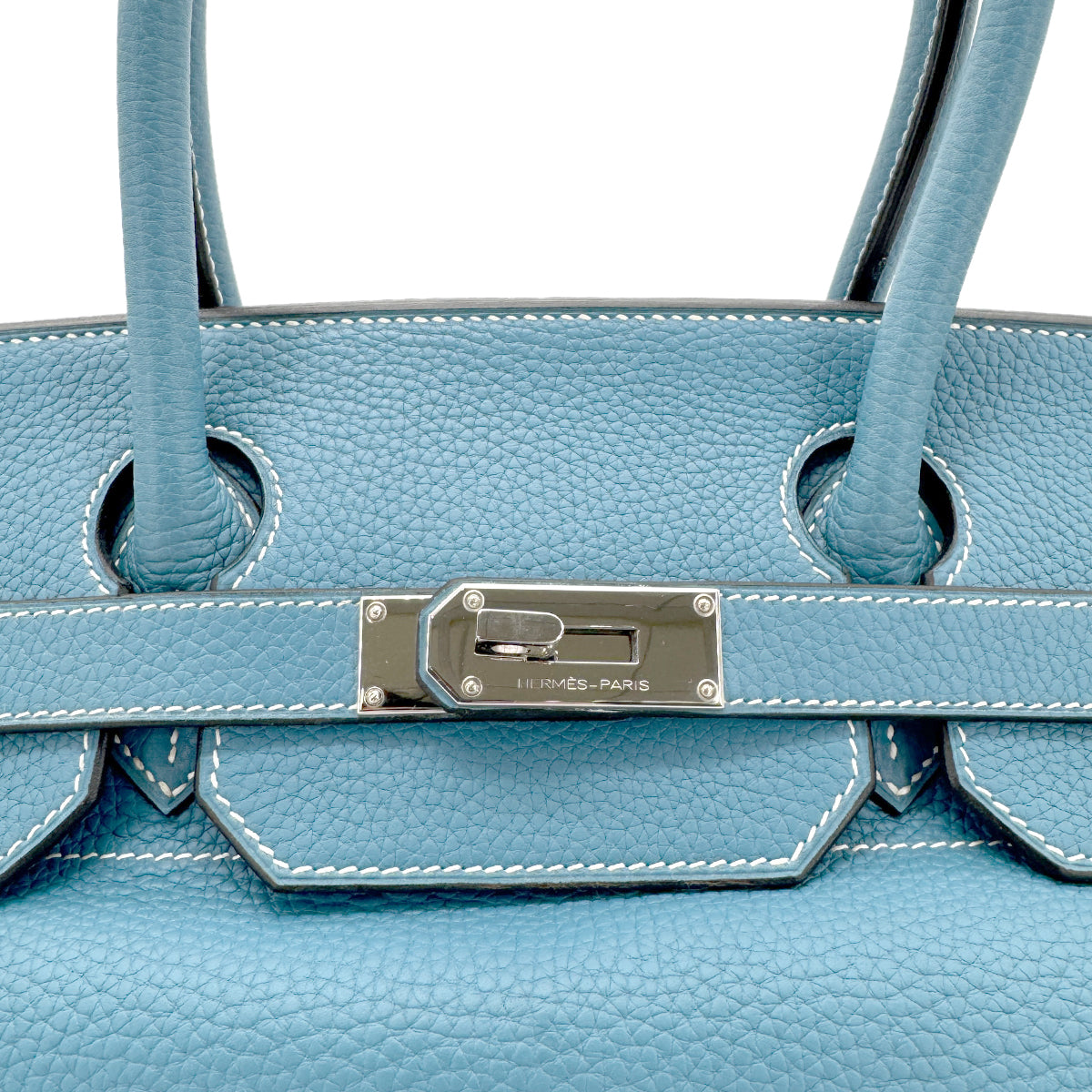 HERMES SHOULDER BIRKIN 42 BLUE JEAN TAURILLON CLEMENCE HAND BAG □I SHW 90268883