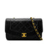 CHANEL VINTAGE DIANA SMALL CHAIN SHOULDER BAG BLACK LAMB SKIN 90268884 - PURPOSE