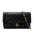 CHANEL VINTAGE DIANA MEDIUM CHAIN SHOULDER BAG BLACK LAMB SKIN 90268888 - PURPOSE