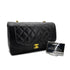 CHANEL VINTAGE DIANA MEDIUM CHAIN SHOULDER BAG BLACK LAMB SKIN 90268888 - PURPOSE