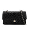 CHANEL VINTAGE CLASSIC FLAP MEDIUM CHAIN SHOULDER BAG BLACK LAMB SKIN 90268898 - PURPOSE