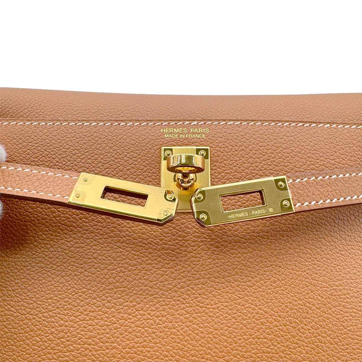 HERMES KELLY DANCE GOLD EVERCOLOR SHOULDER BAG Y GHW 90269029