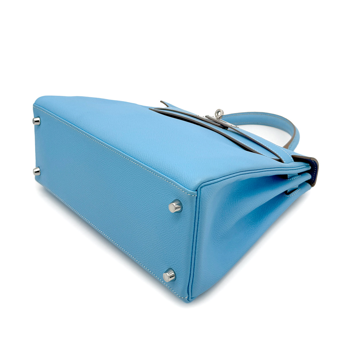 HERMES CANDY KELLY 28 RETOURNE CELESTE MYKONOS EPSOM HAND SHOULDER BAG □O SHW 90269036