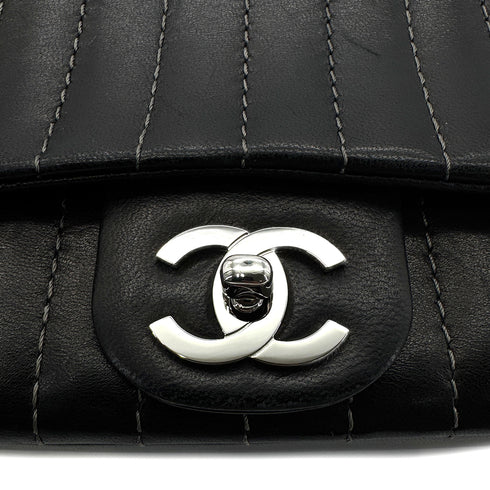CHANEL VINTAGE MADEMOISELLE CHAIN SHOULDER BAG BLACK LAMB SKIN 90269044 - PURPOSE