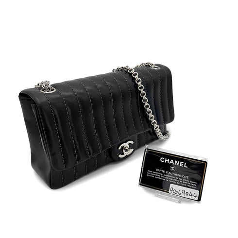 CHANEL VINTAGE MADEMOISELLE CHAIN SHOULDER BAG BLACK LAMB SKIN 90269044 - PURPOSE