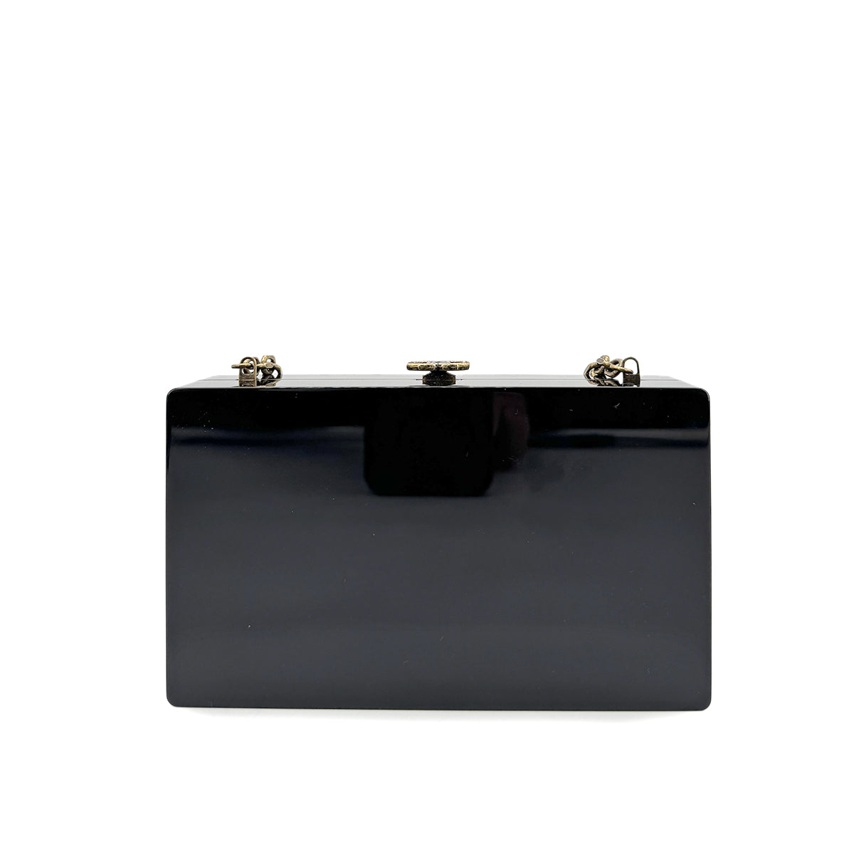 CHANEL BOX CHAIN SHOULDER BAG BLACK 90269063