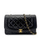 CHANEL VINTAGE DIANA MEDIUM CHAIN SHOULDER BAG BLACK LAMB SKIN 90269074 - PURPOSE