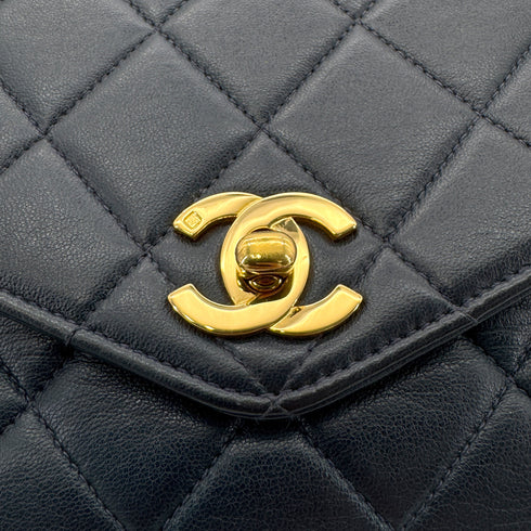 CHANEL VINTAGE MATELASSE CHAIN SHOULDER BAG NAVY LAMB SKIN 90269101 - PURPOSE
