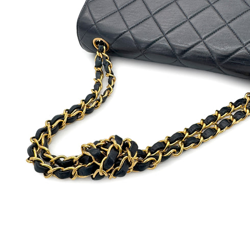 CHANEL VINTAGE MATELASSE CHAIN SHOULDER BAG NAVY LAMB SKIN 90269101 - PURPOSE