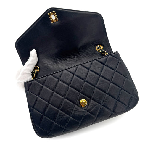CHANEL VINTAGE MATELASSE CHAIN SHOULDER BAG NAVY LAMB SKIN 90269101 - PURPOSE
