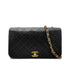 CHANEL VINTAGE FULL FLAP CHAIN SHOULDER BAG BLACK LAMB SKIN 90269118 - PURPOSE
