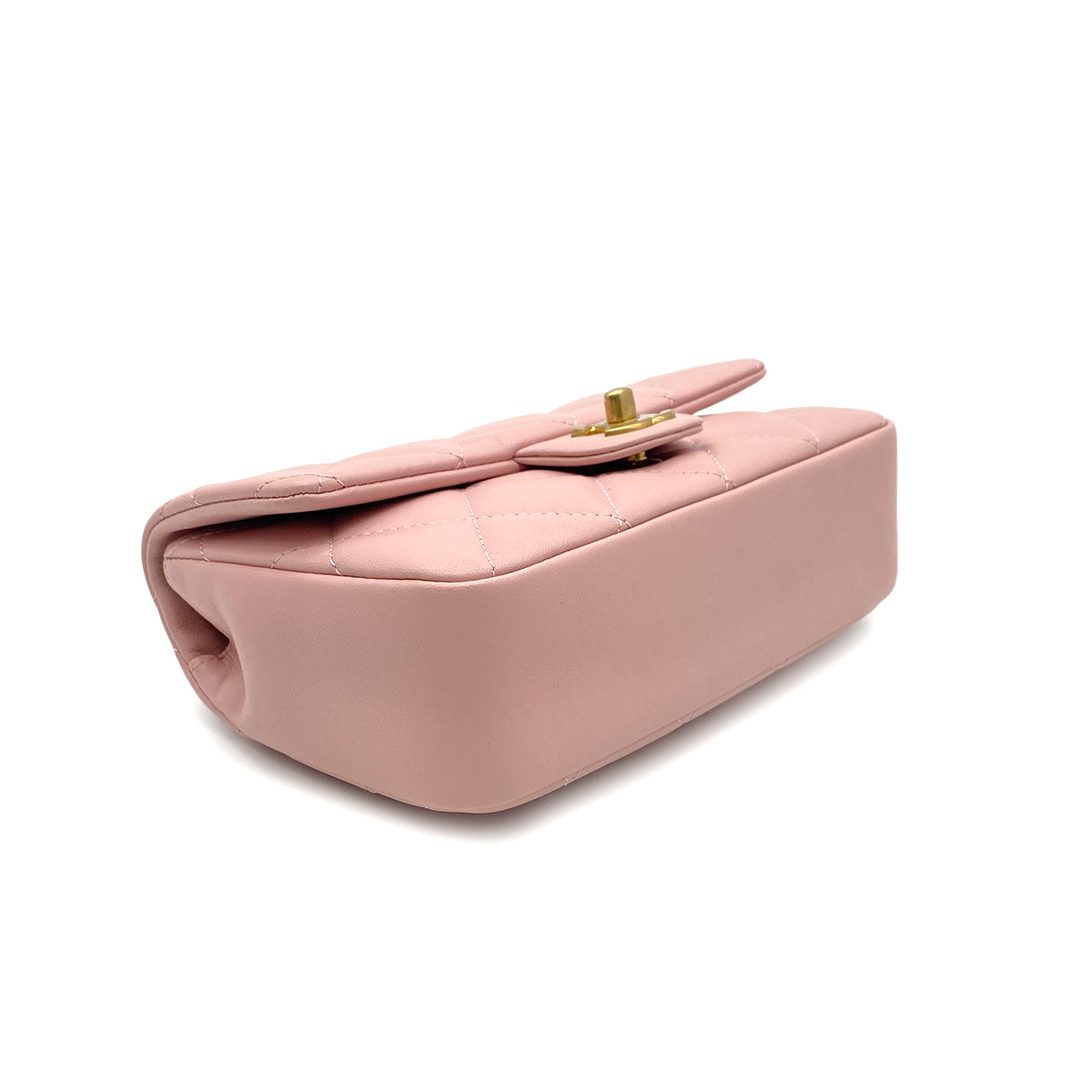 CHANEL MINI MATELASSE CHAIN SHOULDER BAG PINK LAMB SKIN 90269170