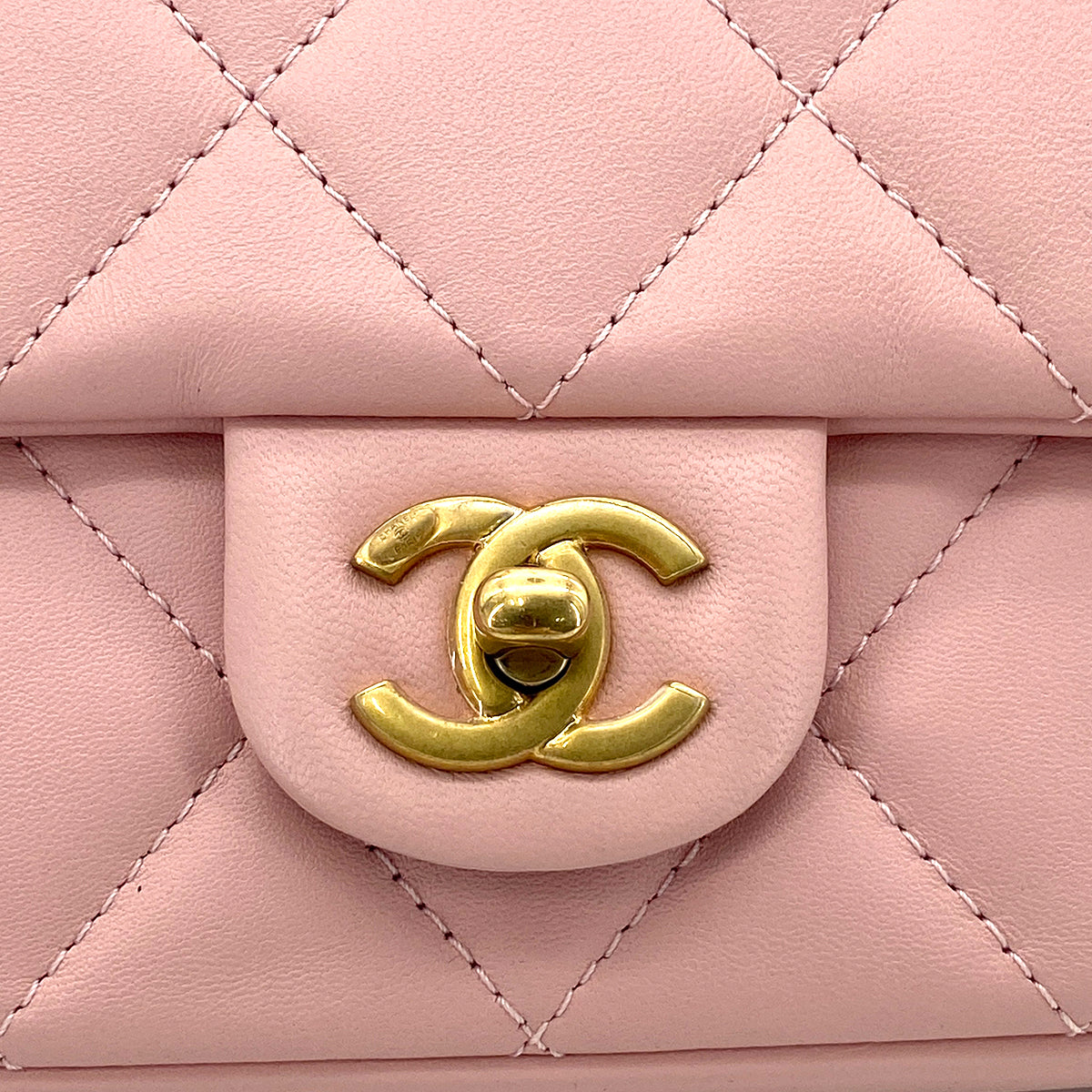 CHANEL MINI MATELASSE CHAIN SHOULDER BAG PINK LAMB SKIN 90269170
