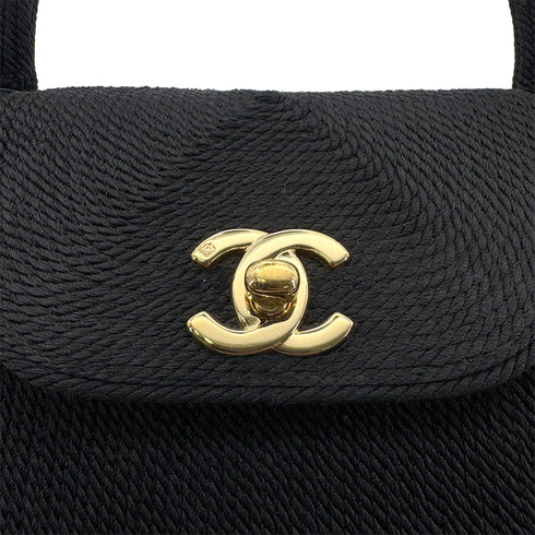 CHANEL VINTAGE TURN LOCK HAND BAG FABRIC BLACK 90269178 - PURPOSE