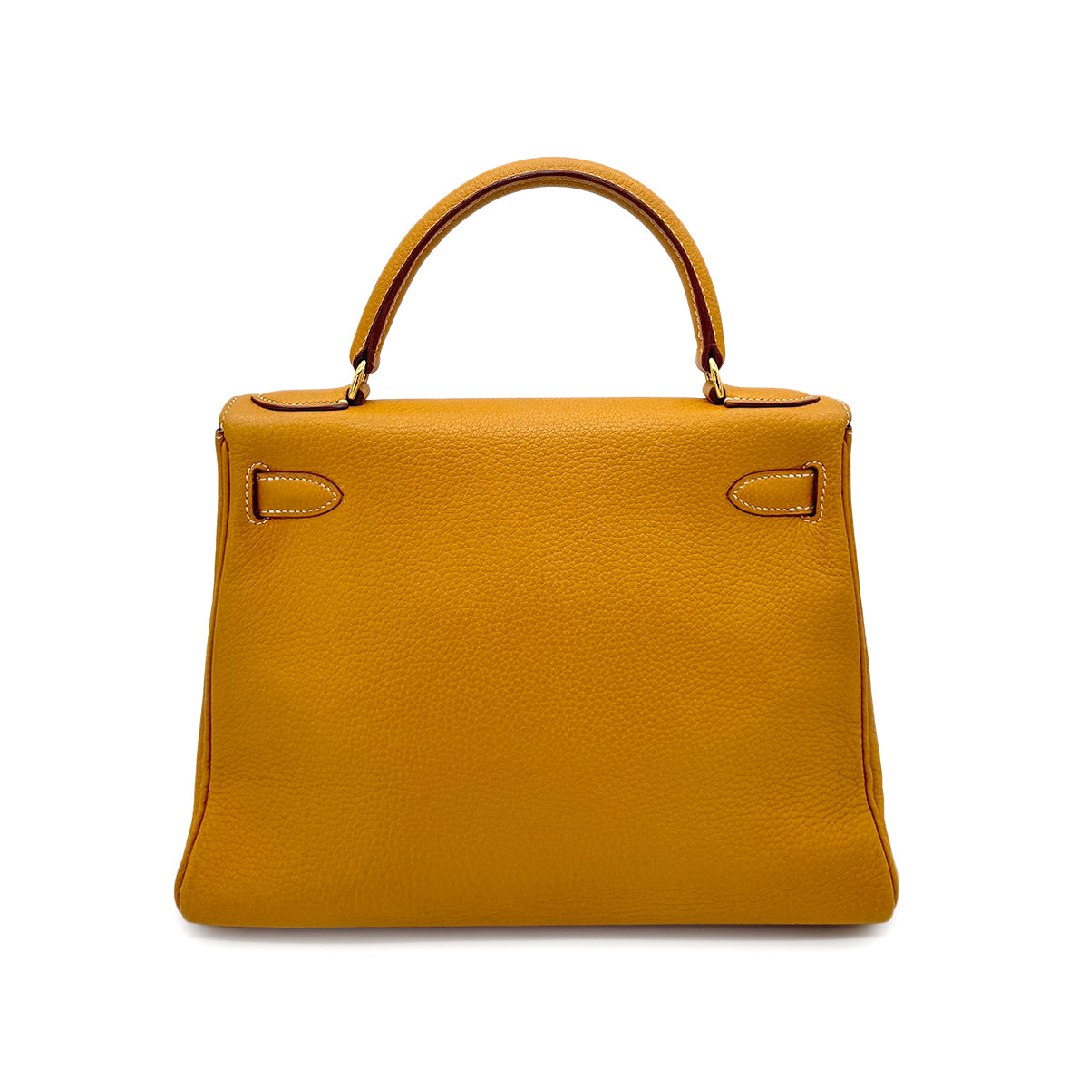 HERMES KELLY 28 RETOURNE NATURAL FJORD HAND SHOULDER BAG □C GHW 90269179