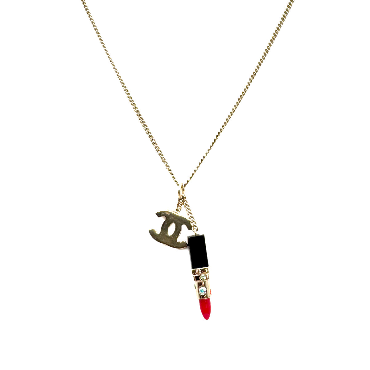 CHANEL NECKLACE COCOMARK LIPSTICK MOTIF ACCESSORY 04A 90269229