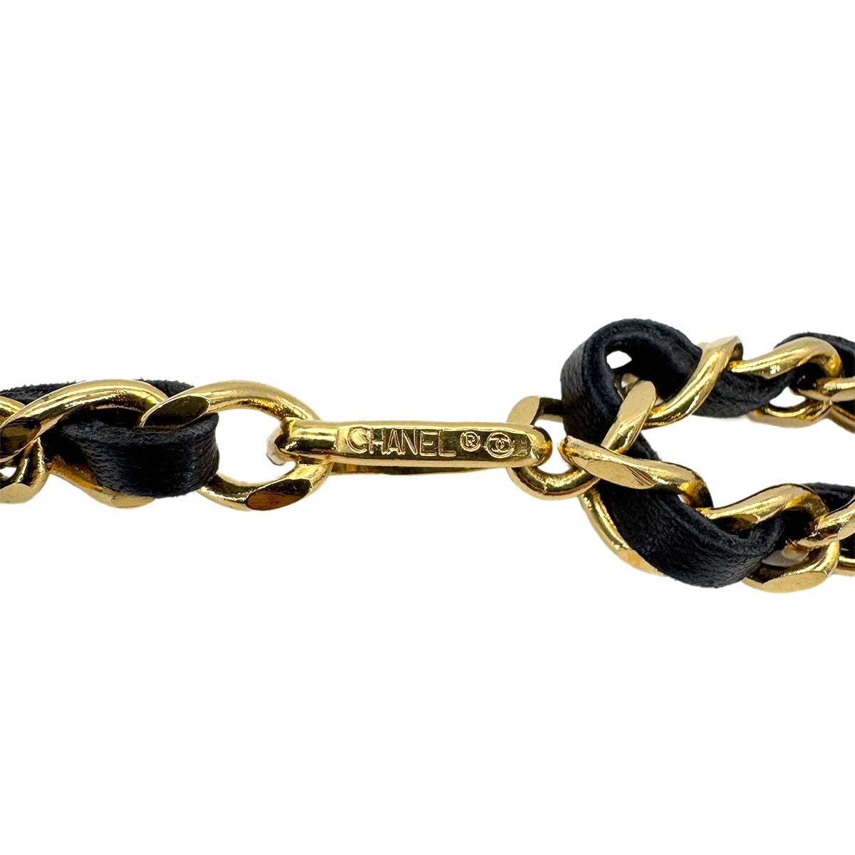 CHANEL VINTAGE CHAIN BELT LEATHER COCOMARK ACCESSORY 90269265