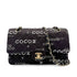 CHANEL VINTAGE CLASSIC FLAP MEDIUM CHAIN SHOULDER BAG BLACK CANVAS 90269266 - PURPOSE