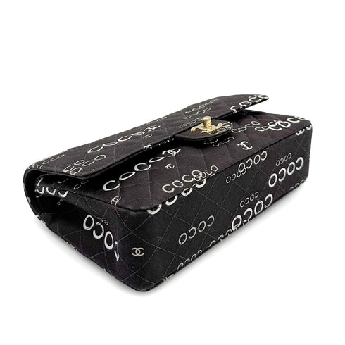 CHANEL VINTAGE CLASSIC FLAP MEDIUM CHAIN SHOULDER BAG BLACK CANVAS 90269266 - PURPOSE