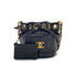 CHANEL VINTAGE BICOLORE DRAWSTRING CHAIN SHOULDER BAG BLACK LAMB SKIN 90269268 - PURPOSE