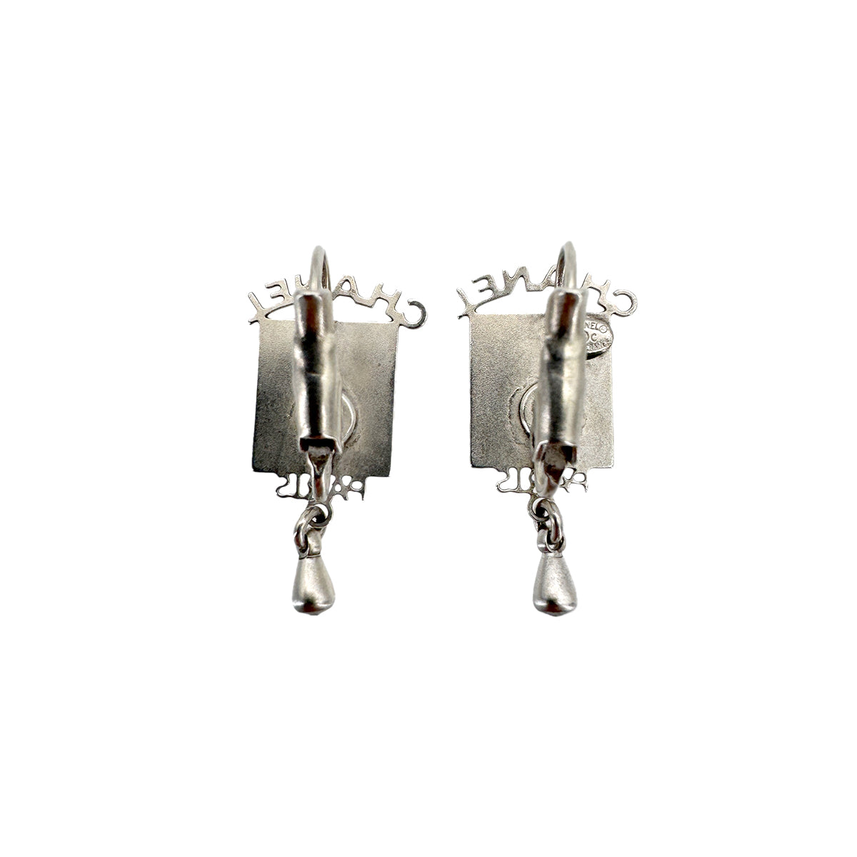 CHANEL VINTAGE EARRINGS LOGO COCOMARK TEARDROP ACCESSORY 00C 90269272