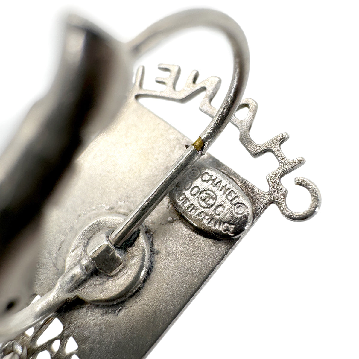 CHANEL VINTAGE EARRINGS LOGO COCOMARK TEARDROP ACCESSORY 00C 90269272