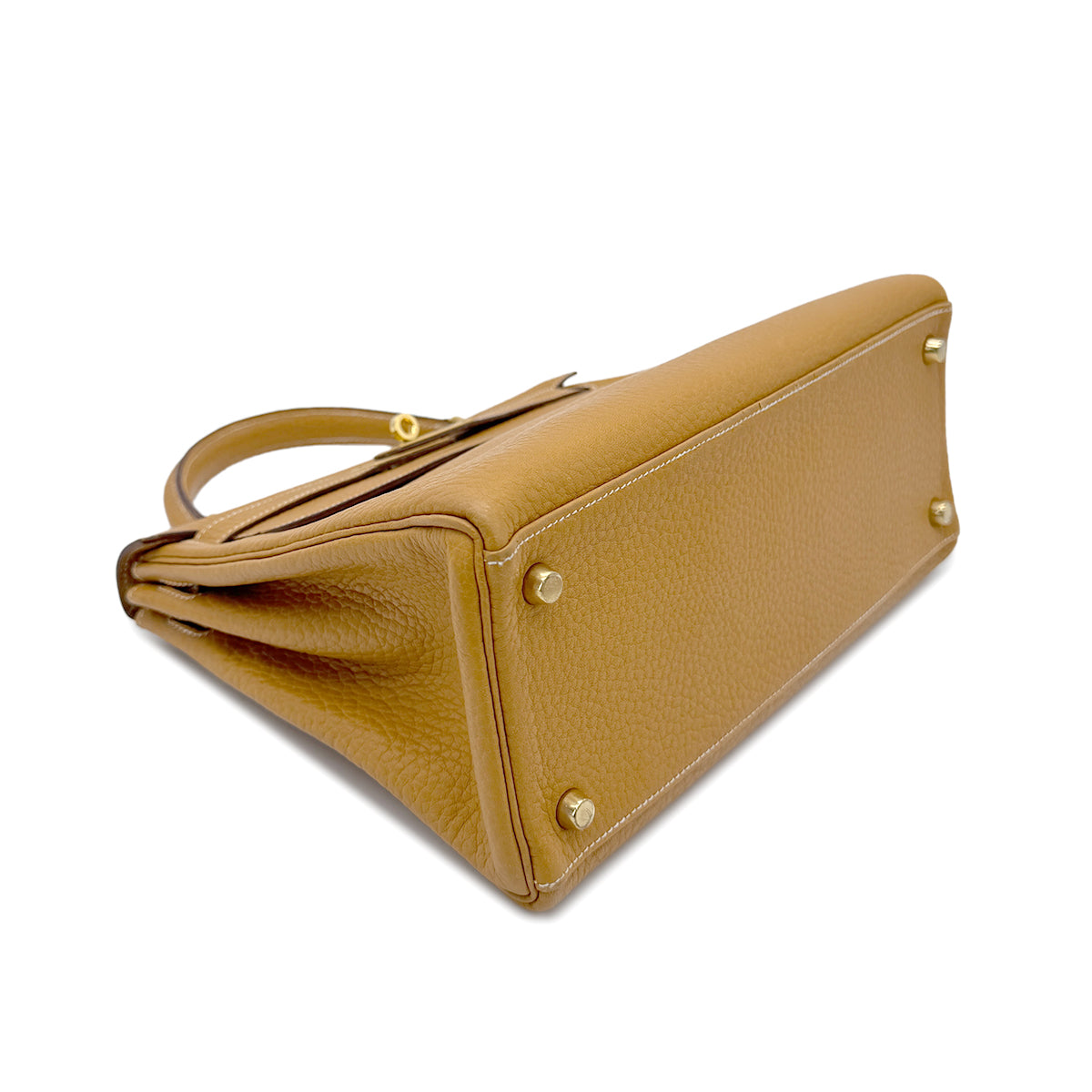 HERMES KELLY 28 RETOURNE NATURAL ARDENNES HAND SHOULDER BAG 〇W GHW 90269585