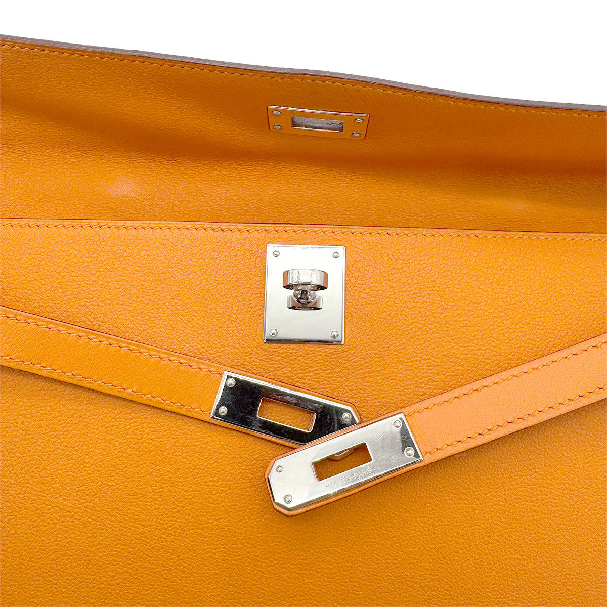 HERMES KELLY CUT ORANGE EVERCOLOR HAND BAG □K SHW 90269588