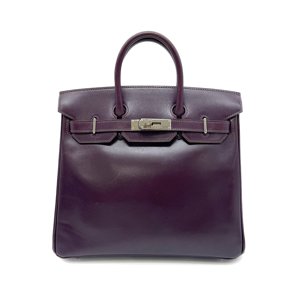 HERMES HAUT A COURROIES 28 CASSIS BOX CALF HAND BAG ▢L SHW 90269591