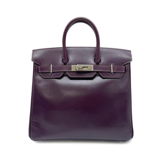 HERMES HAUT A COURROIES 28 CASSIS BOX CALF HAND BAG ▢L SHW 90269591