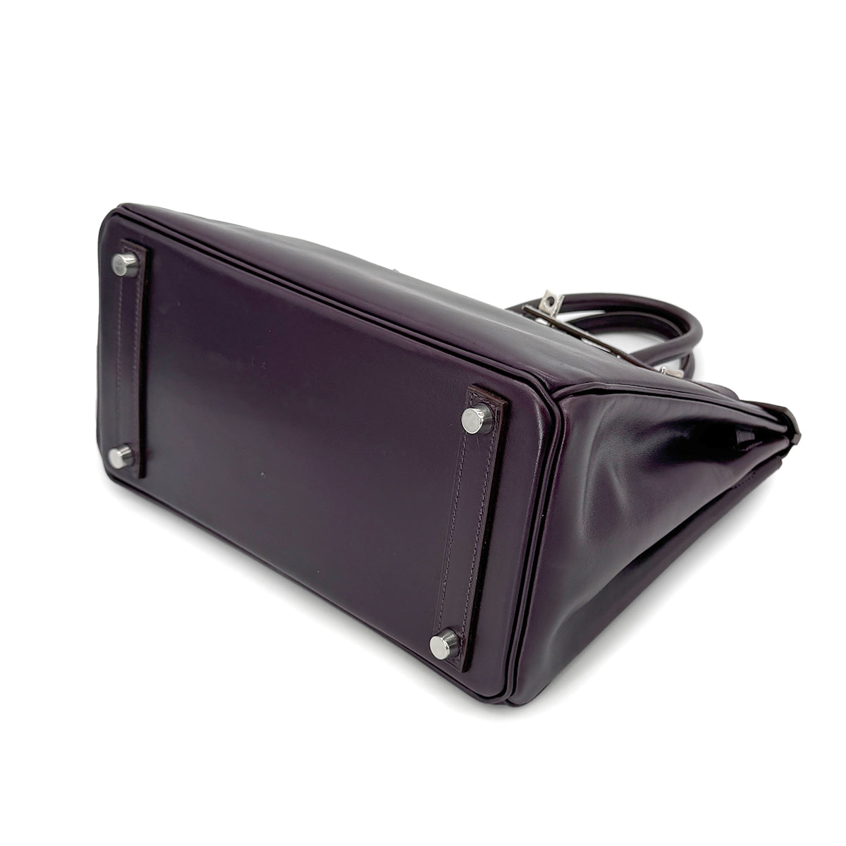 HERMES HAUT A COURROIES 28 CASSIS BOX CALF HAND BAG ▢L SHW 90269591