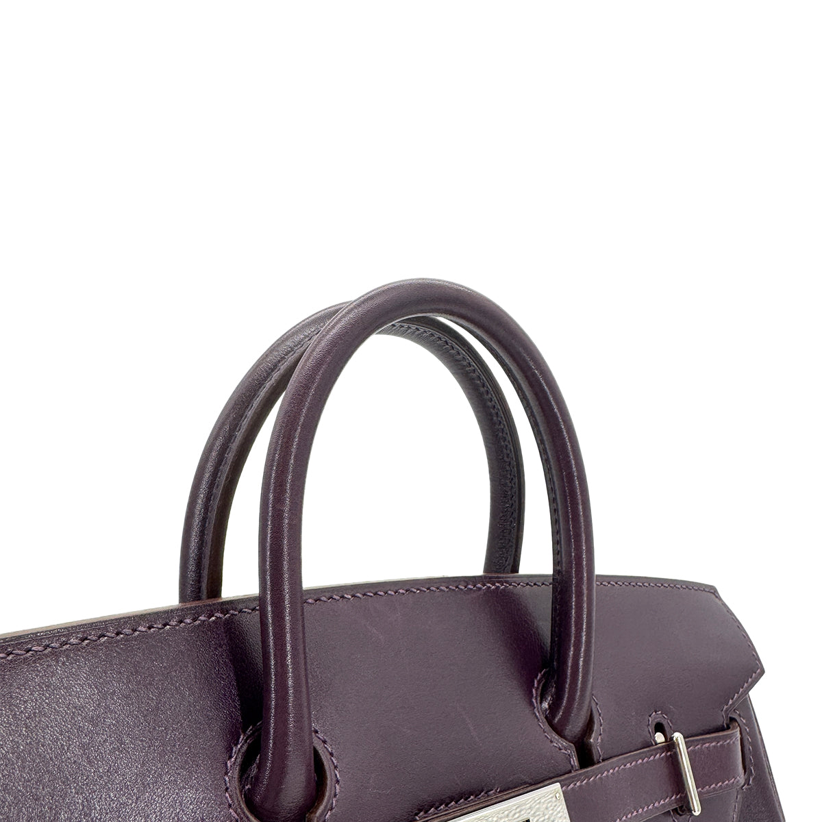HERMES HAUT A COURROIES 28 CASSIS BOX CALF HAND BAG ▢L SHW 90269591