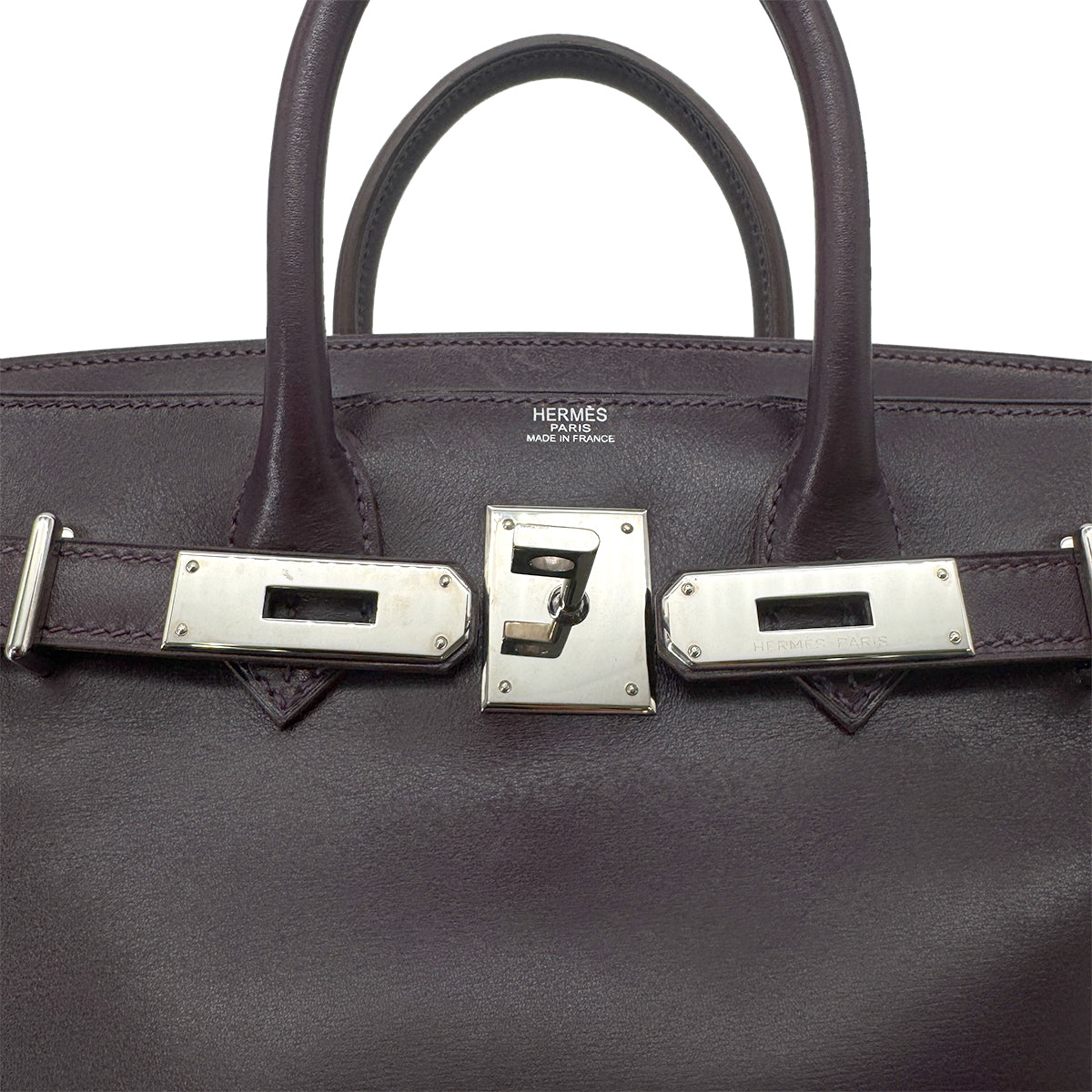 HERMES HAUT A COURROIES 28 CASSIS BOX CALF HAND BAG ▢L SHW 90269591