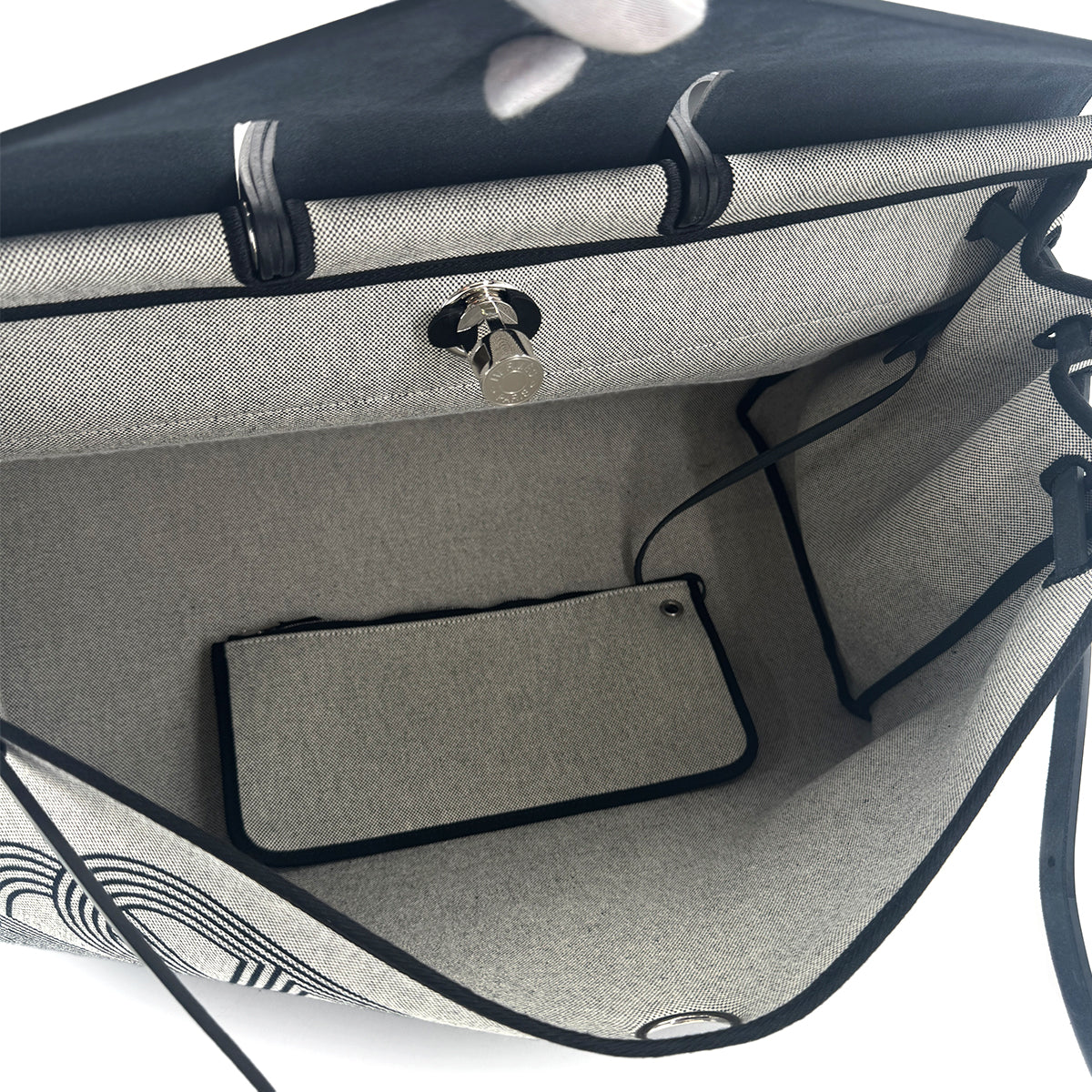 HERMES HER BAG ZIP 50 CIRCUIT 24 FAUBOURG TOILE H TOTE SHOULDER BAG U 90269593