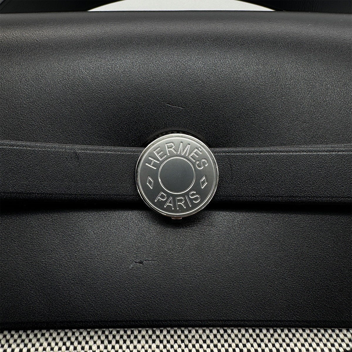 HERMES HER BAG ZIP 50 CIRCUIT 24 FAUBOURG TOILE H TOTE SHOULDER BAG U 90269593