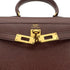 HERMES MINI KELLY 20 SELLIER BROWN COUCHEVEL SHOULDER BAG 〇V GHW 90269597 - PURPOSE