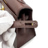 HERMES MINI KELLY 20 SELLIER BROWN COUCHEVEL SHOULDER BAG 〇V GHW 90269597 - PURPOSE