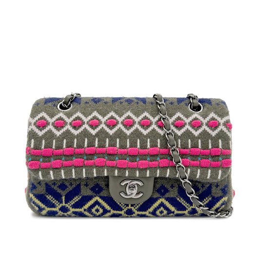 CHANEL CHAIN SHOULDER BAG MULTICOLOR KNIT 90269623