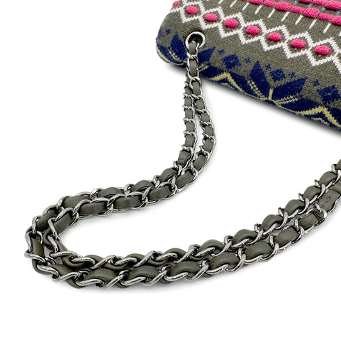 CHANEL CHAIN SHOULDER BAG MULTICOLOR KNIT 90269623 - PURPOSE