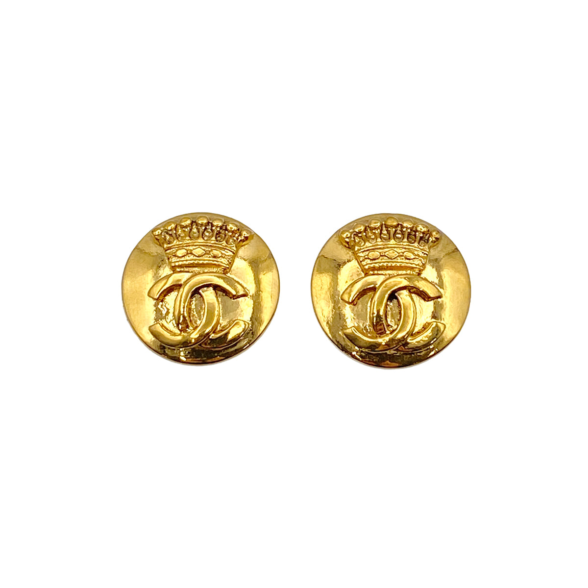 CHANEL VINTAGE EARRINGS COCOMARK ROUND ACCESSORY 96A 90269636