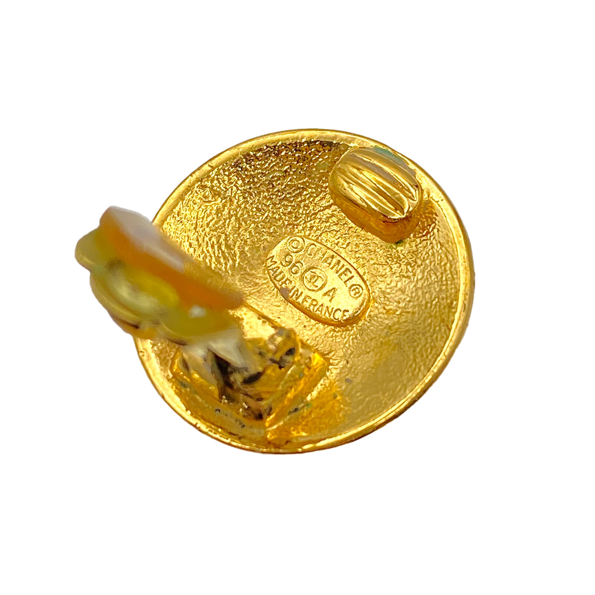 CHANEL VINTAGE EARRINGS COCOMARK ROUND ACCESSORY 96A 90269636