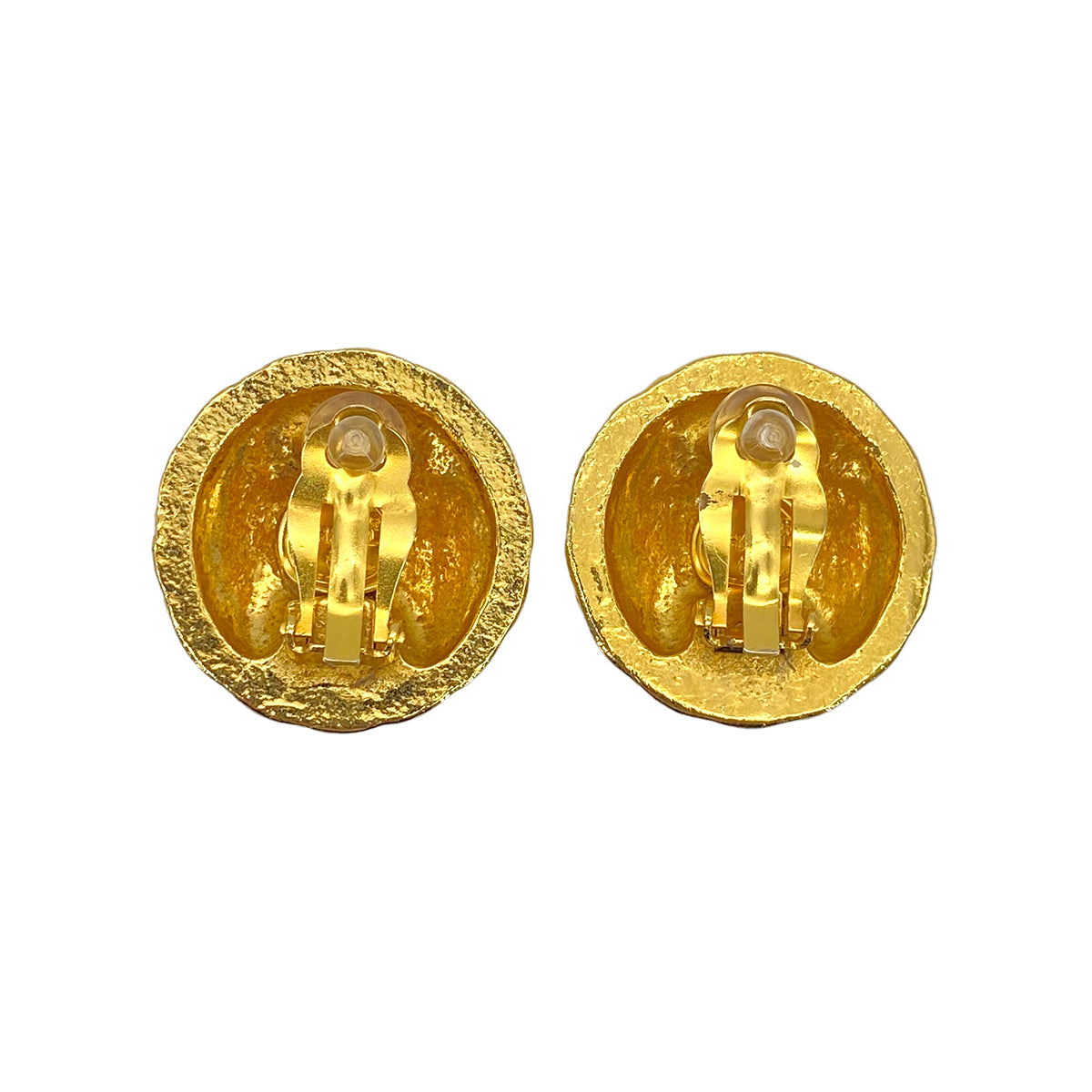 CHANEL VINTAGE EARRINGS CIRCLE COCOMARK ACCESSORY 90269637